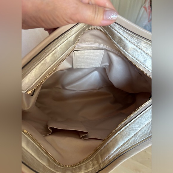 NWT Coach Colette Hobo Pink, Cream, Tan Bag Purse #16441 - Picture 9 of 16